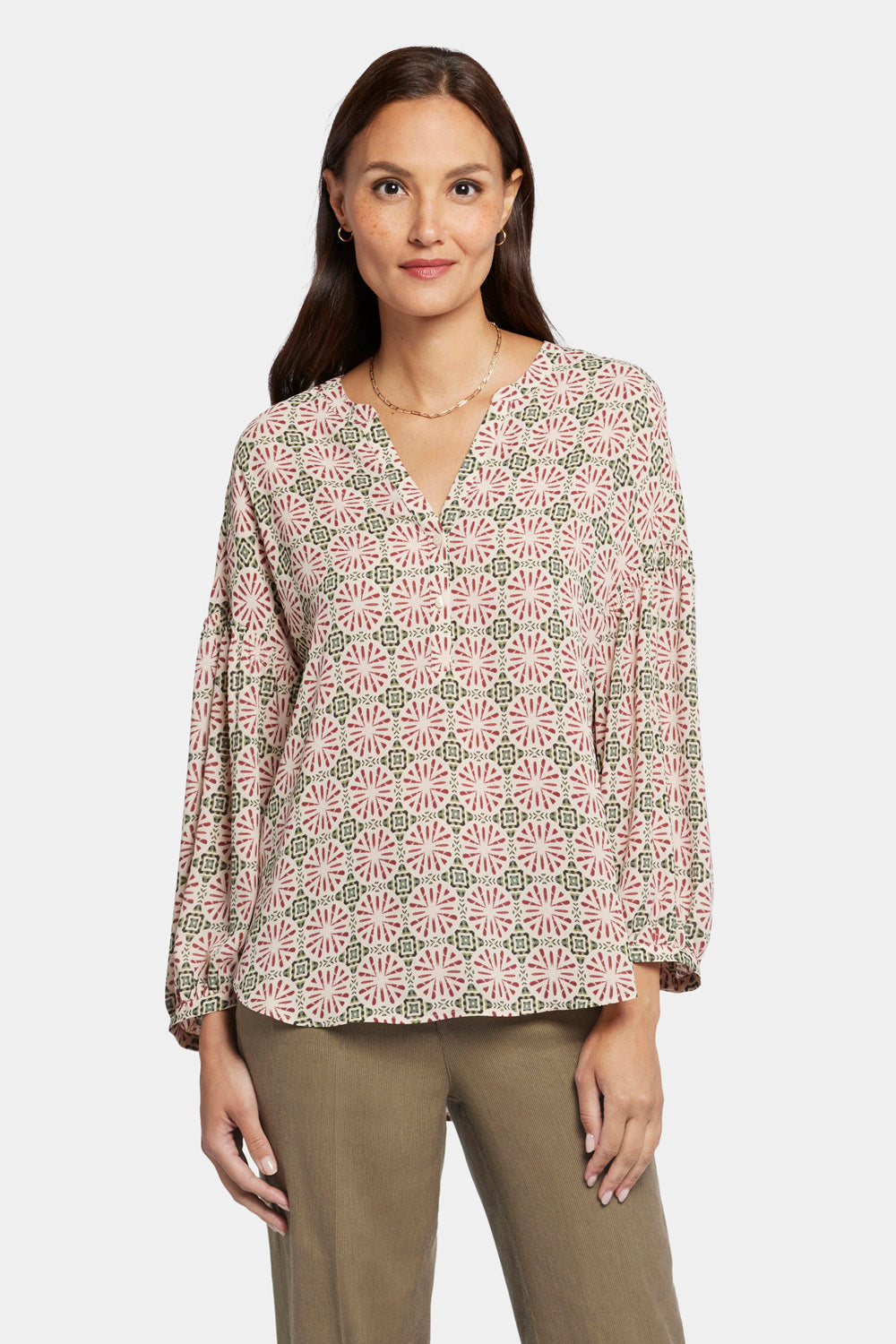NYDJ Paulina Peasant Blouse  - Georgios Geo