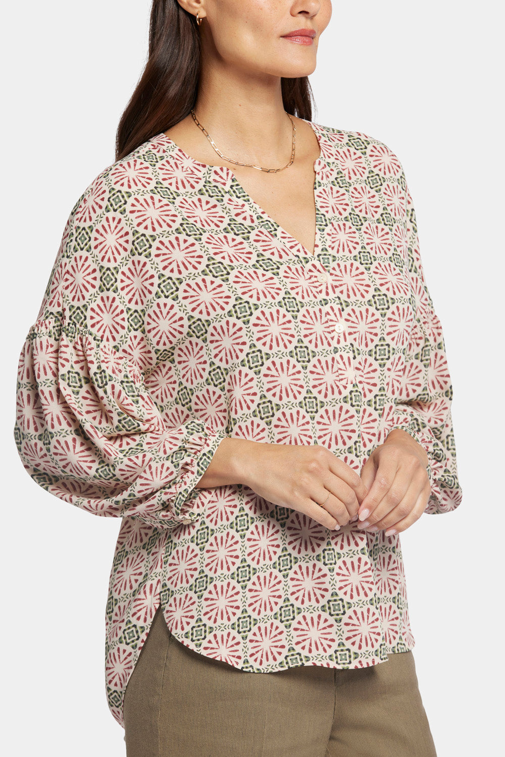 NYDJ Paulina Peasant Blouse  - Georgios Geo