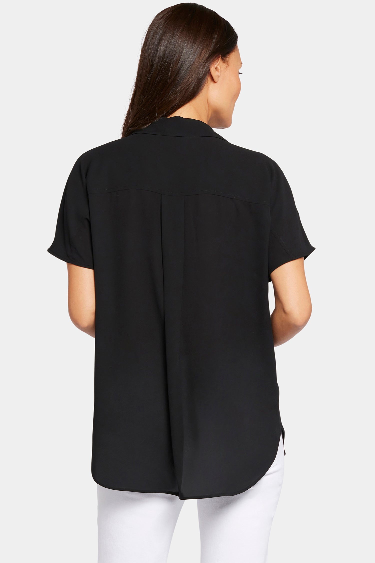 NYDJ Becky Short Sleeved Blouse  - Black