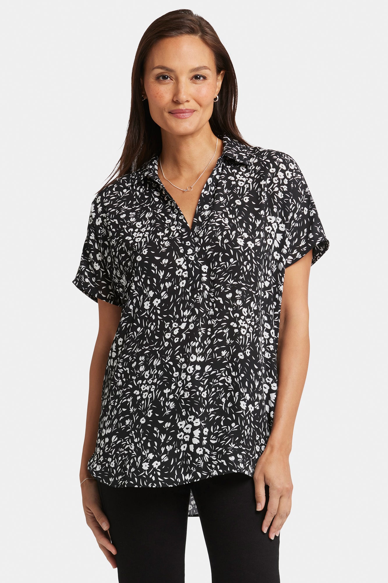 NYDJ Becky Short Sleeved Blouse  - Daniela Ditsy