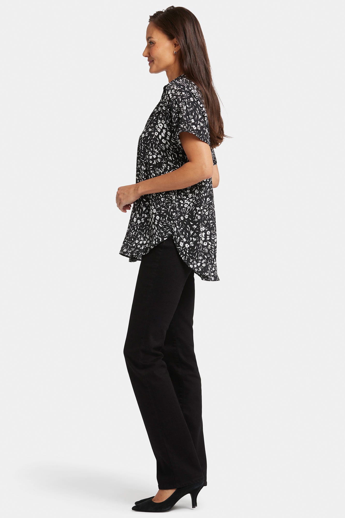 NYDJ Becky Short Sleeved Blouse  - Daniela Ditsy