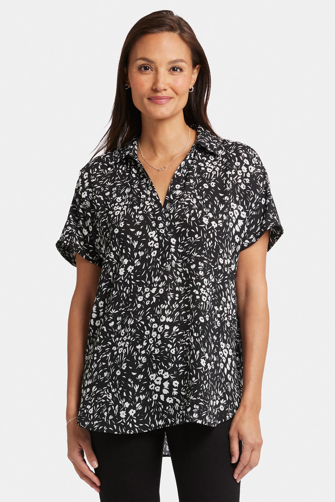 NYDJ Becky Short Sleeved Blouse  - Daniela Ditsy