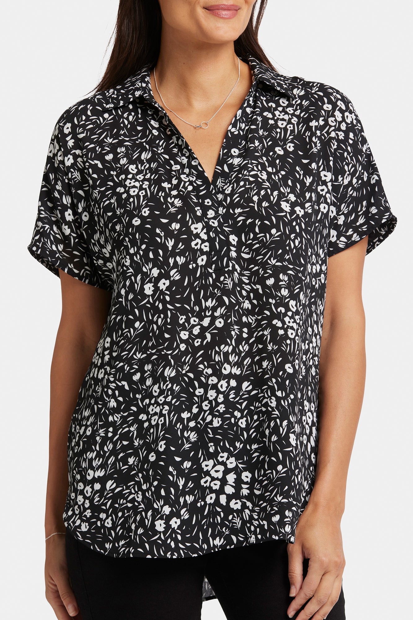 NYDJ Becky Short Sleeved Blouse  - Daniela Ditsy