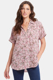 NYDJ Becky Short Sleeved Blouse  - Berry Fields