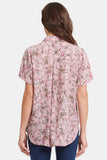 NYDJ Becky Short Sleeved Blouse  - Berry Fields