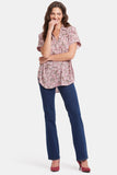 NYDJ Becky Short Sleeved Blouse  - Berry Fields