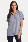 NYDJ Becky Short Sleeved Blouse  - Skyline