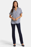 NYDJ Becky Short Sleeved Blouse  - Skyline