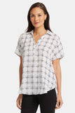 NYDJ Becky Short Sleeved Blouse  - Skylight