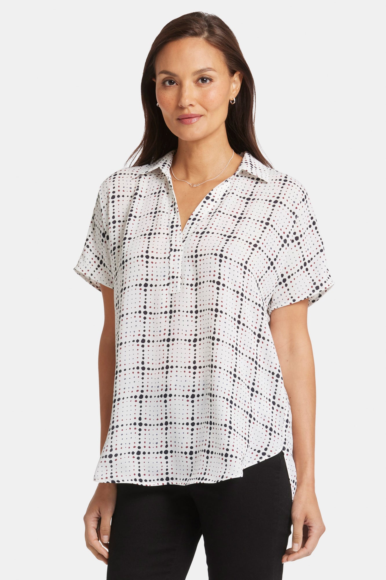 NYDJ Becky Short Sleeved Blouse  - Skylight