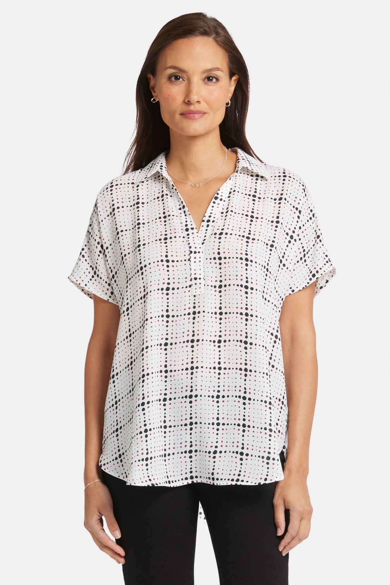 NYDJ Becky Short Sleeved Blouse  - Skylight