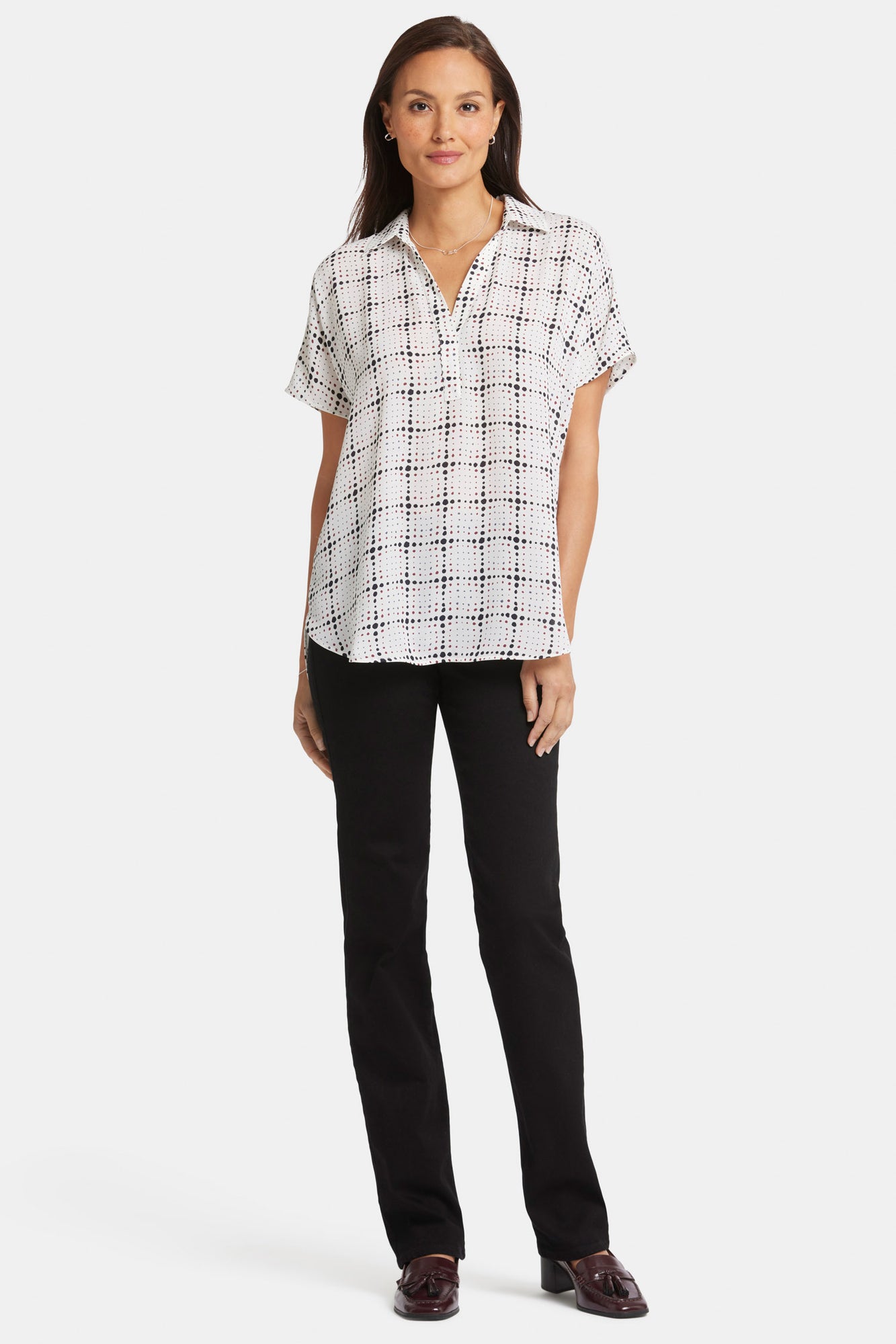 NYDJ Becky Short Sleeved Blouse  - Skylight