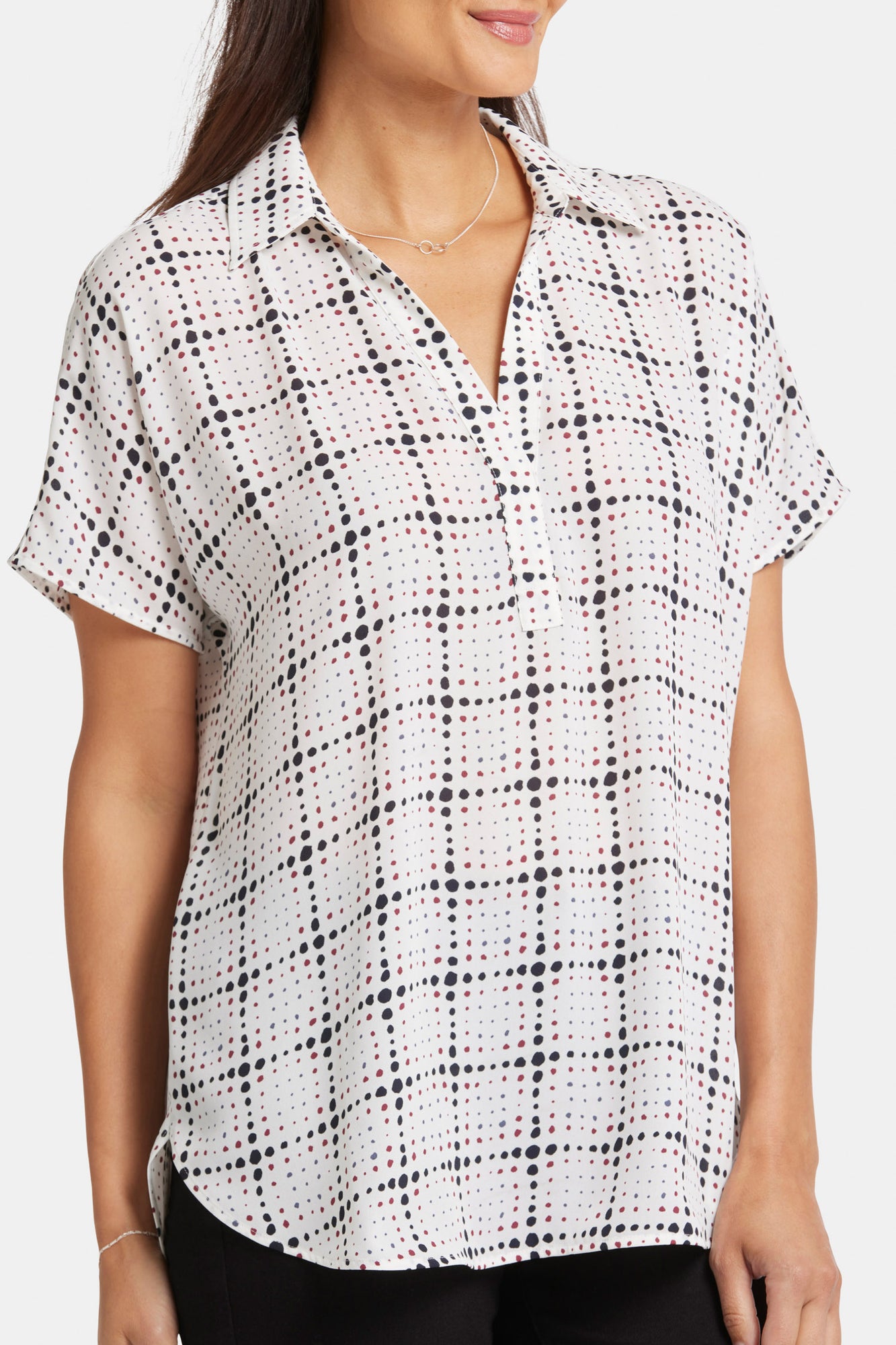 NYDJ Becky Short Sleeved Blouse  - Skylight