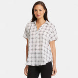 NYDJ Becky Short Sleeved Blouse  - Skylight