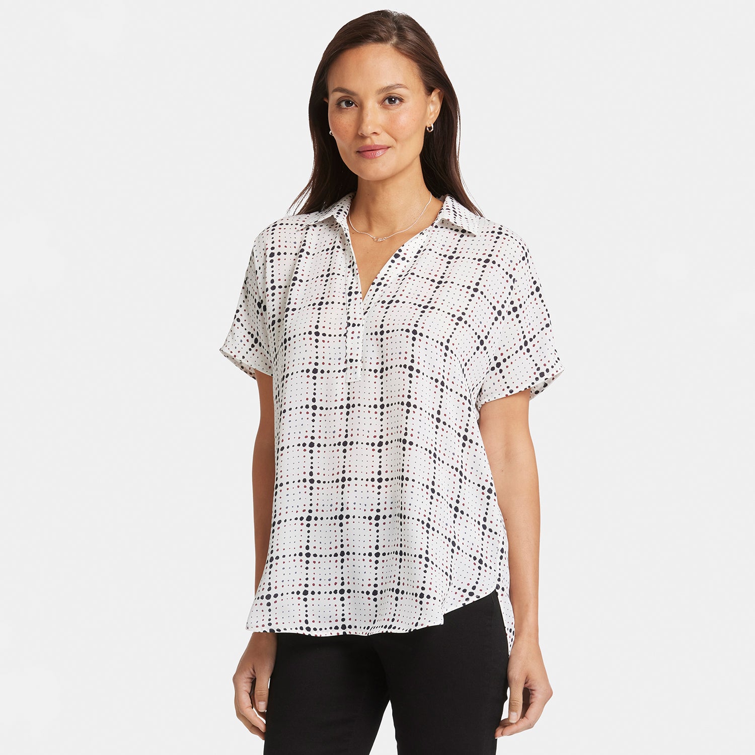 NYDJ Becky Short Sleeved Blouse  - Skylight