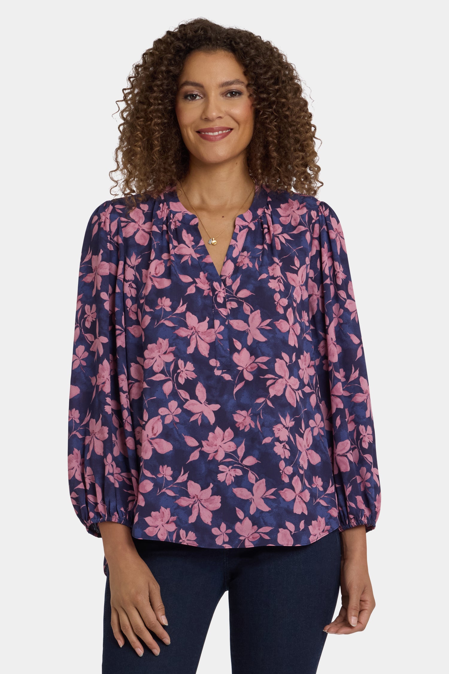 Puff Sleeved Popover Top - Felicita Purple | NYDJ