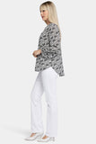 NYDJ Puff Sleeve Popover Top  - Night Owl