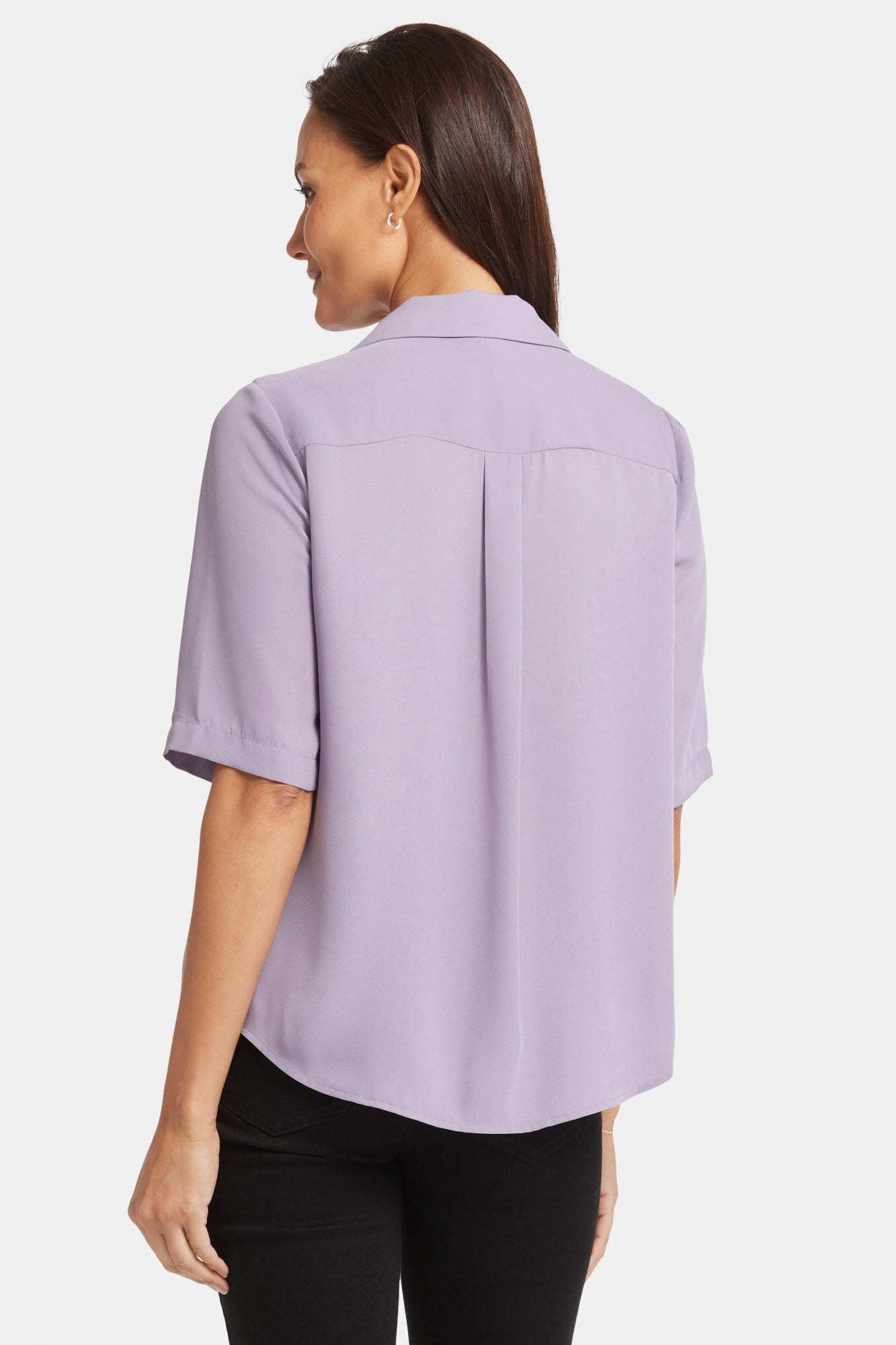 NYDJ Gabrielle Short Sleeved Blouse  - Arctic Dusk