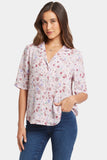 NYDJ Gabrielle Short Sleeved Blouse  - Crystal Peaks