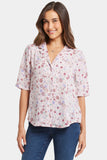 NYDJ Gabrielle Short Sleeved Blouse  - Crystal Peaks