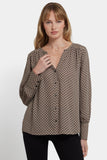 NYDJ Liliana Peasant Blouse  - Capucine Dots