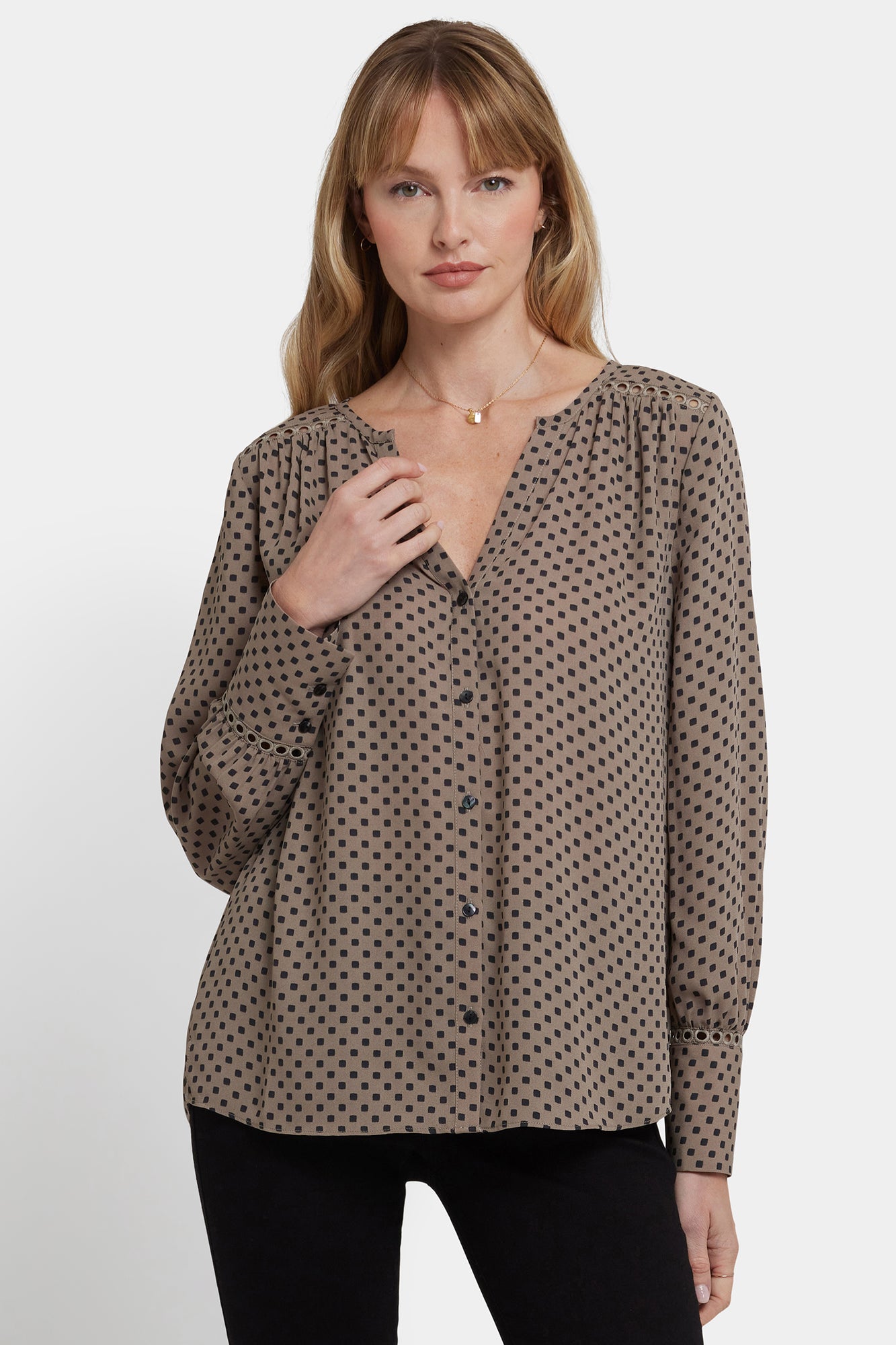 NYDJ Liliana Peasant Blouse  - Capucine Dots