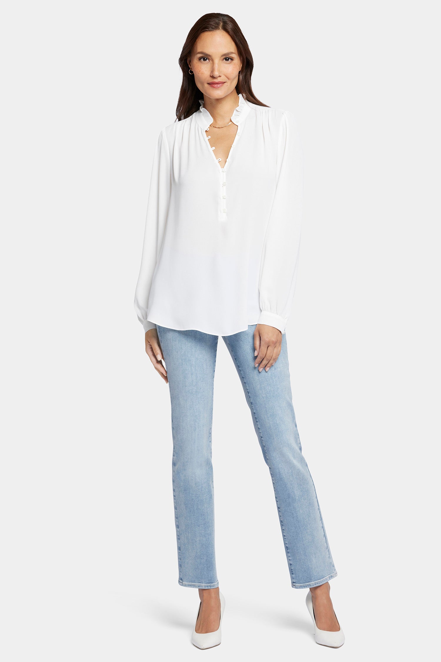 Hannah Blouse - Optic White White | NYDJ