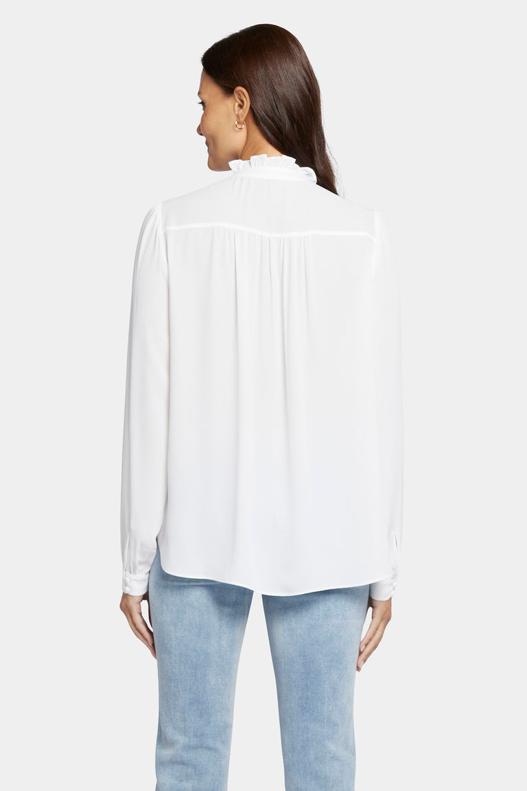 NYDJ Hannah Blouse  - Optic White