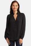 NYDJ Hannah Blouse  - Black