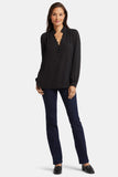 NYDJ Hannah Blouse  - Black