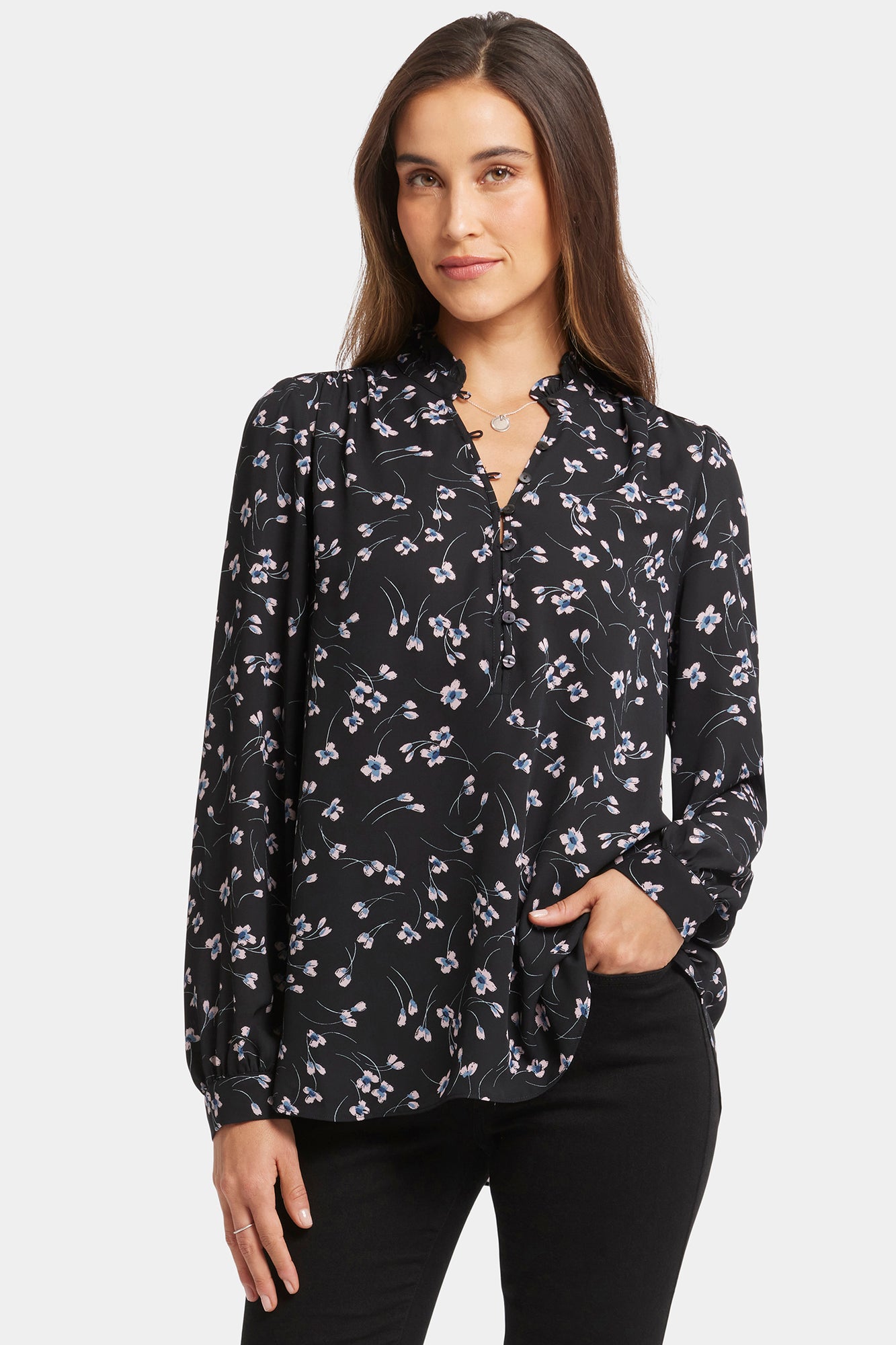 NYDJ Hannah Blouse  - Cascade Petals