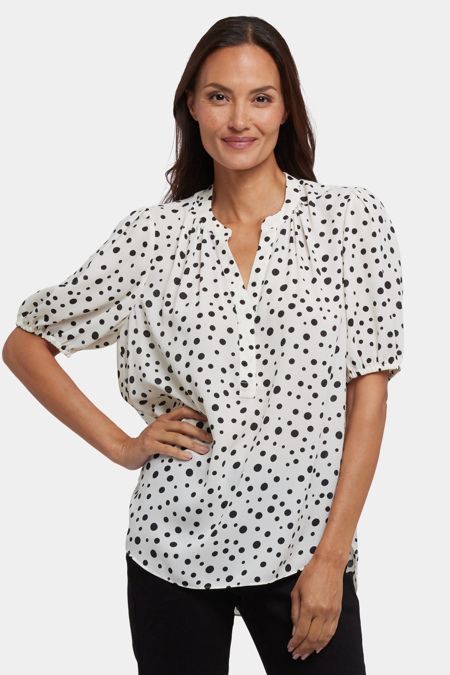 トップス room306 Random Dot Volume Tops トップス room306 Random Dot Volume Tops Sand and Black Polka Dot