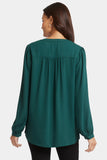 NYDJ Trinity Blouse  - Pine Forest