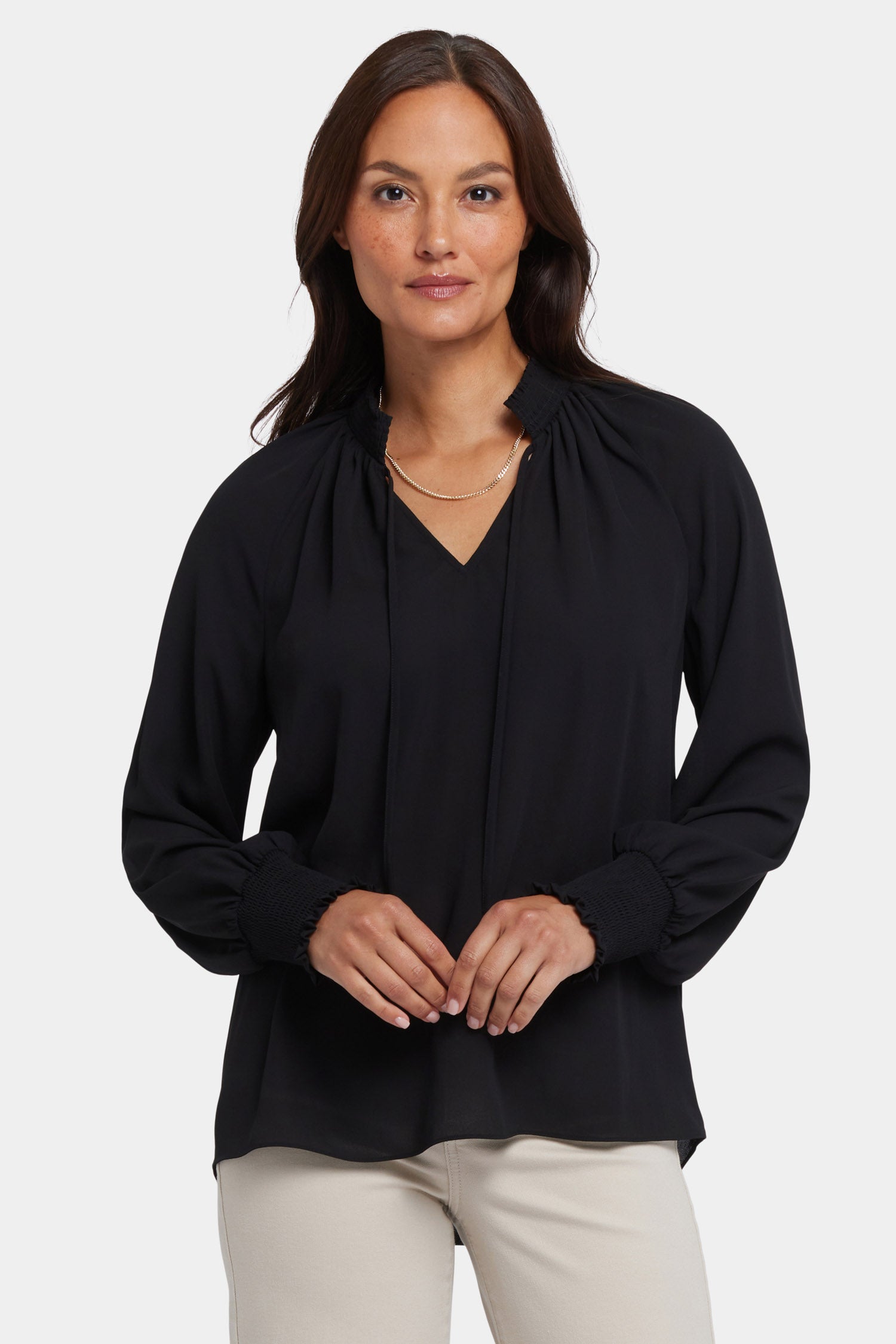 Gemma Blouse - Black Black | NYDJ