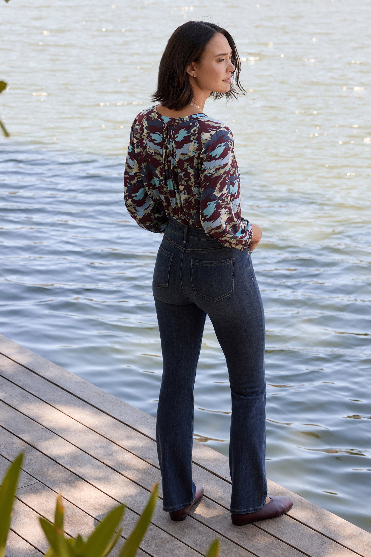 NYDJ Pintuck Blouse  - Boundless Mauve
