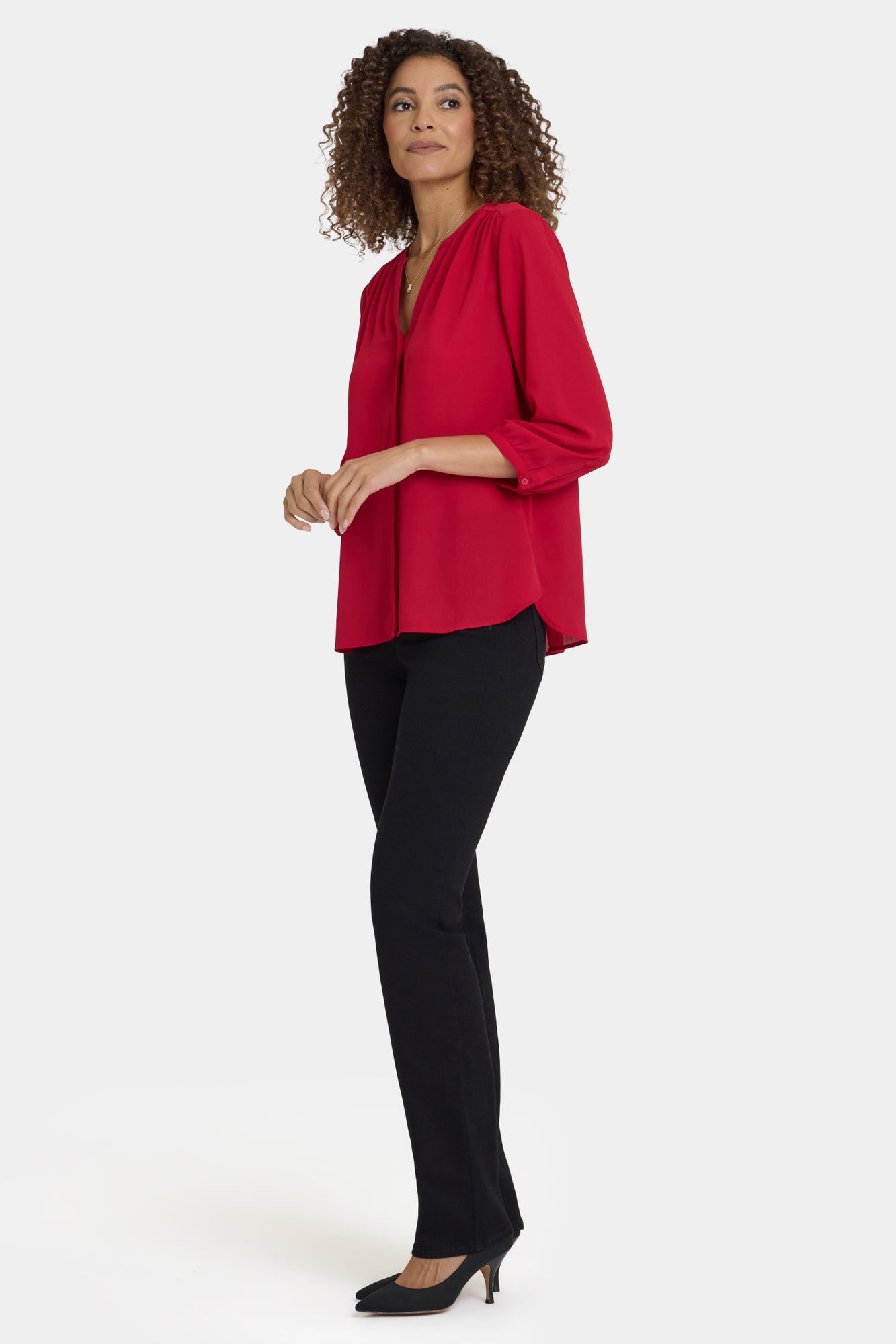 Blouse Nougat Gris Pâle - Taille 12 - Nœud Papillon (Pussy Bow) - Crêpe - Neuf Sans étiquette