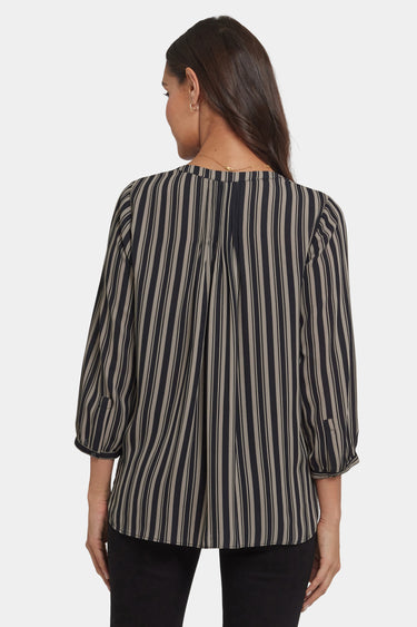 NYDJ Pintuck Blouse  - Benoit Stripe