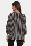 NYDJ Pintuck Blouse  - Benoit Stripe