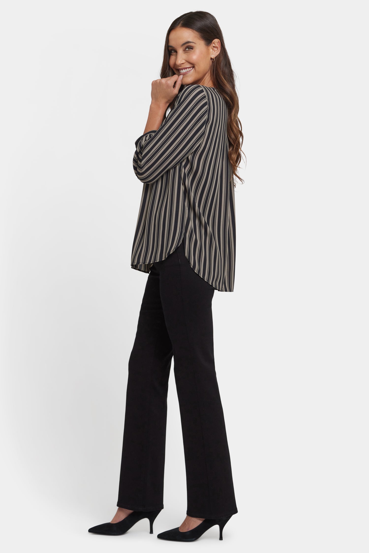 Pintuck Blouse - Benoit Stripe Multi | NYDJ