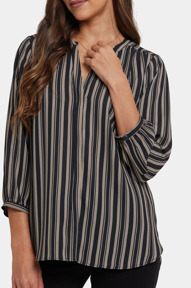 NYDJ Pintuck Blouse  - Benoit Stripe