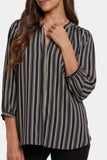 NYDJ Pintuck Blouse  - Benoit Stripe