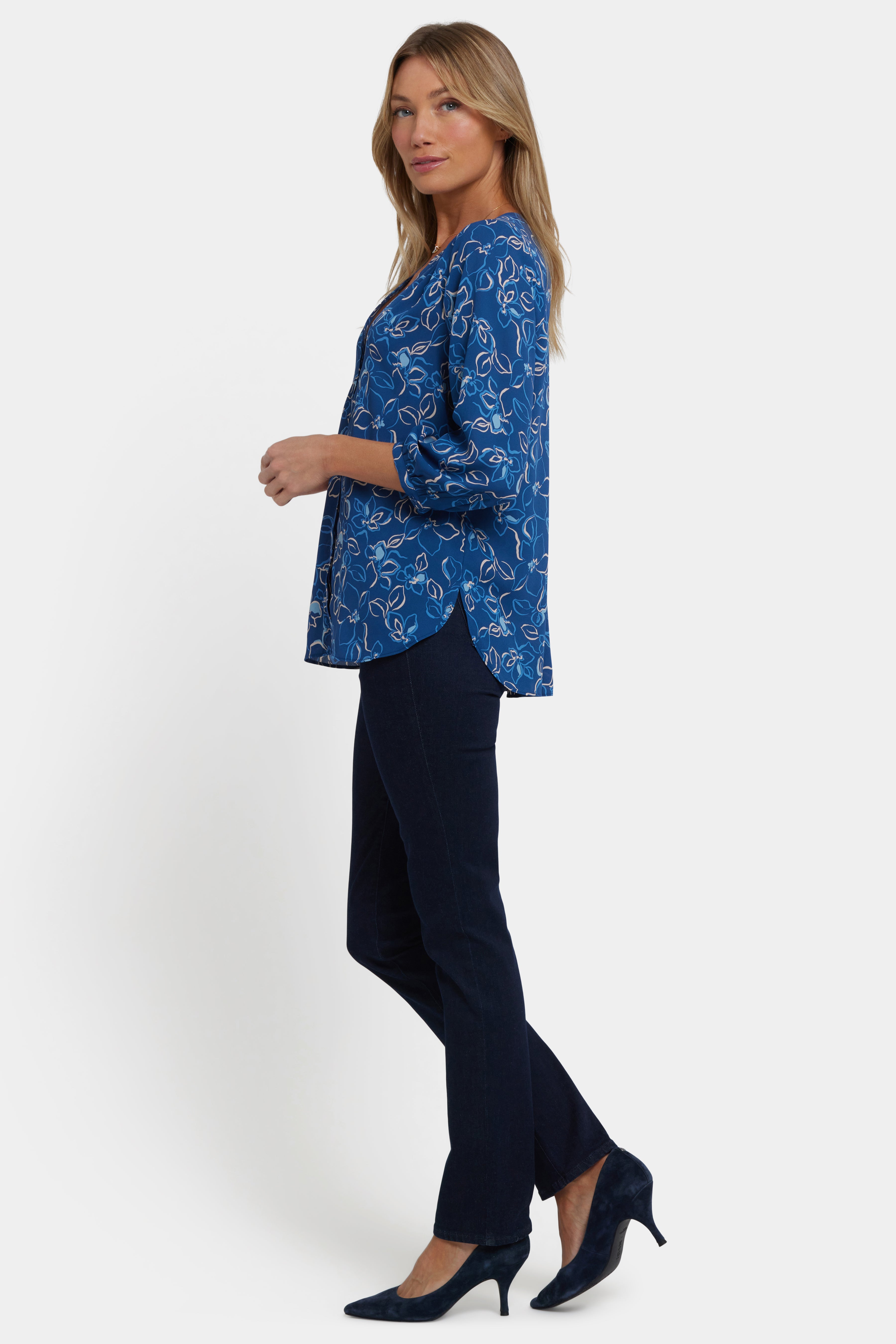 Pintuck Blouse - Fleur d'Yvette | NYDJ