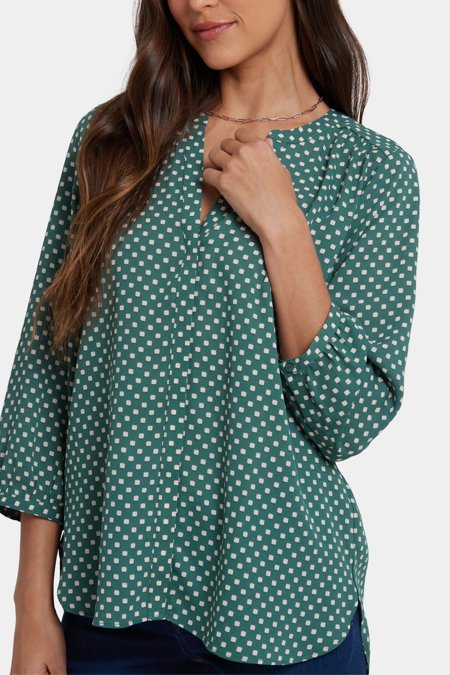 NYDJ Pintuck Blouse  - Adeline Dots