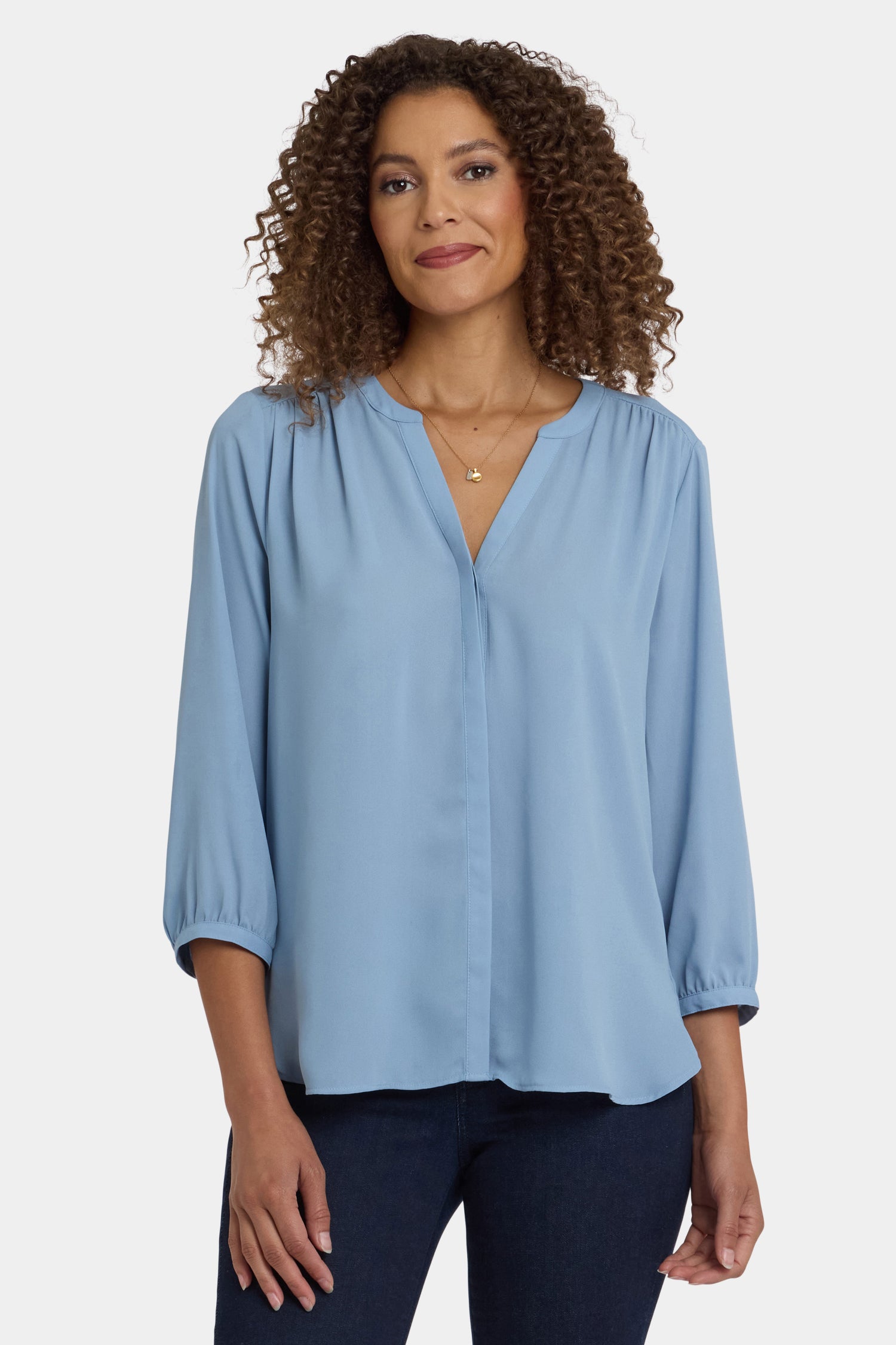 NYDJ Pintuck Blouse  - Mountain Spring