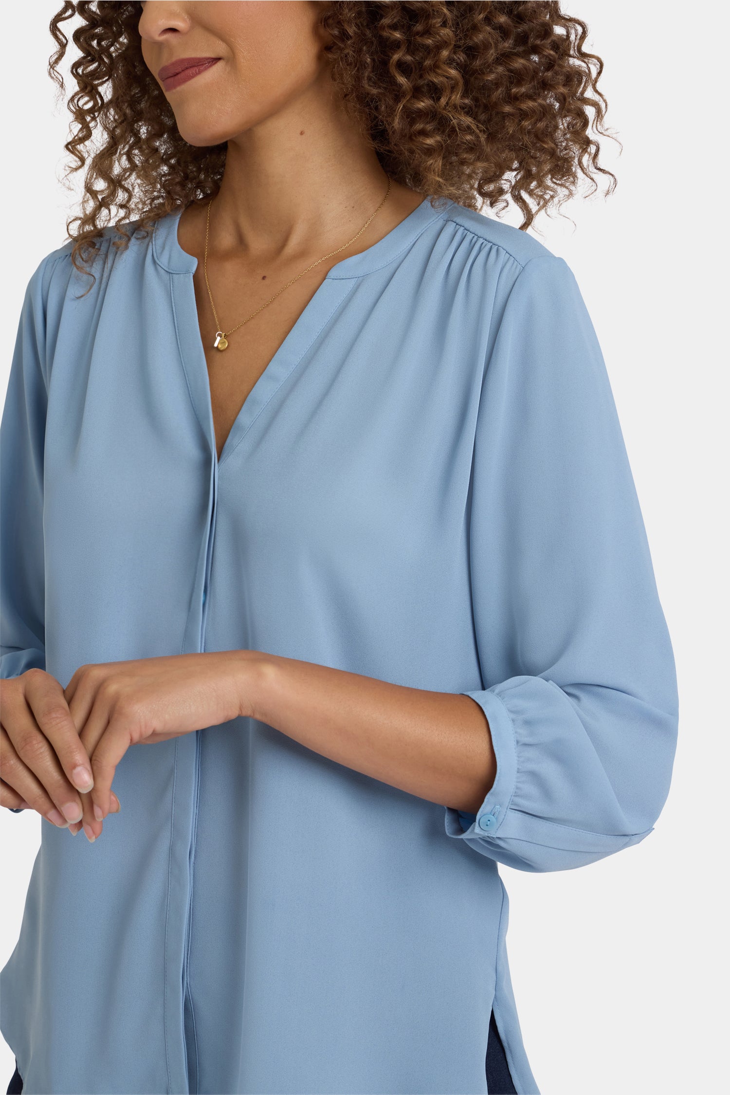 NYDJ Pintuck Blouse  - Mountain Spring