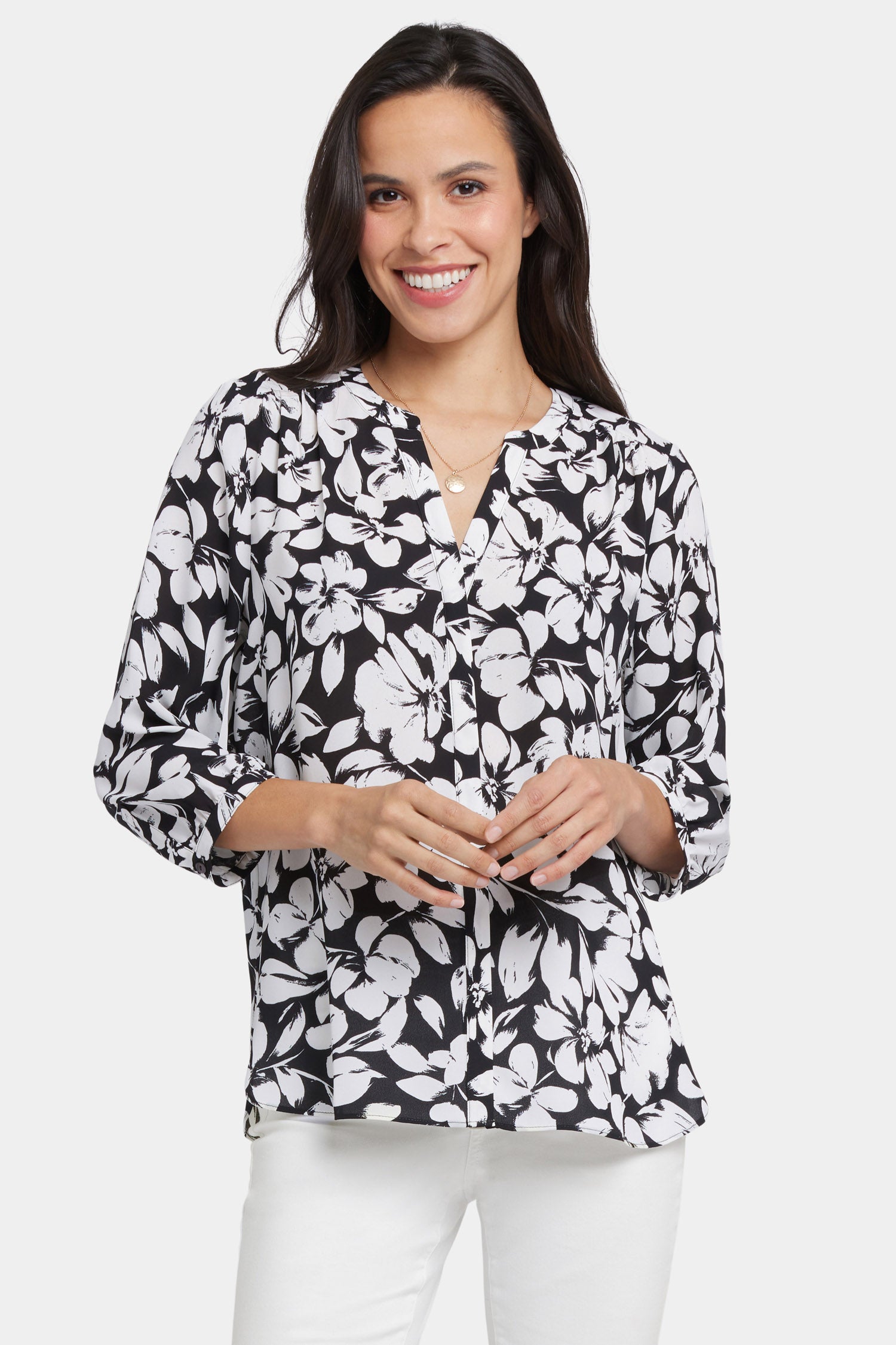 Pintuck Blouse - Gran Via Multi | NYDJ