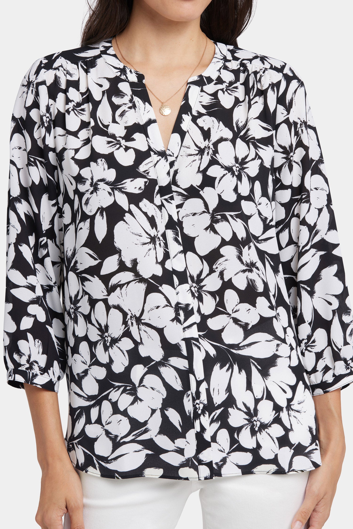 Pintuck Blouse - Gran Via Multi | NYDJ