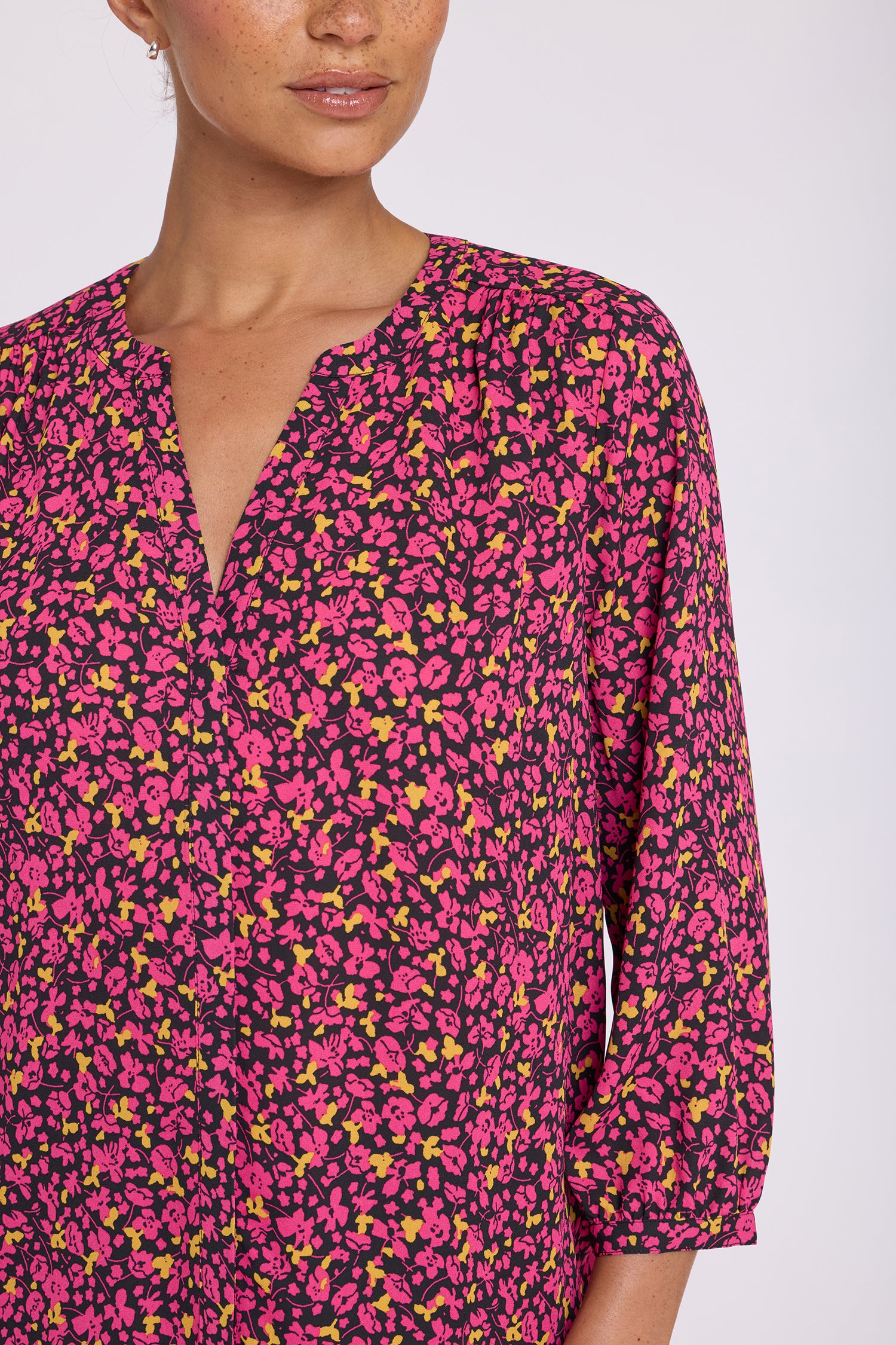 Pintuck Blouse - Evangeline Red | NYDJ