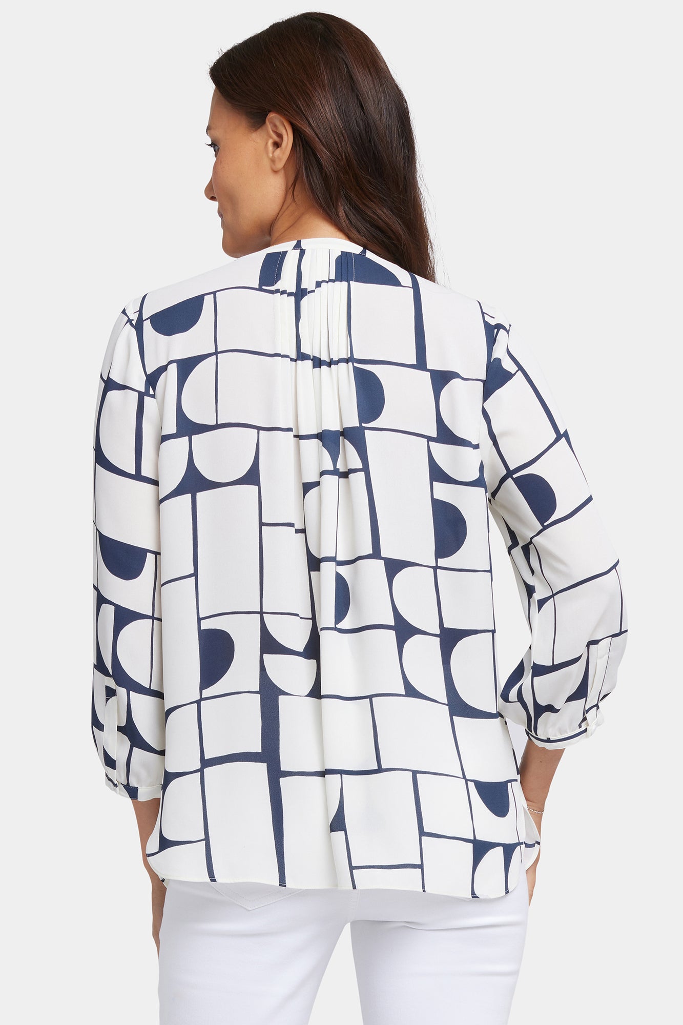 Pintuck Blouse - Campo das Cortes White | NYDJ
