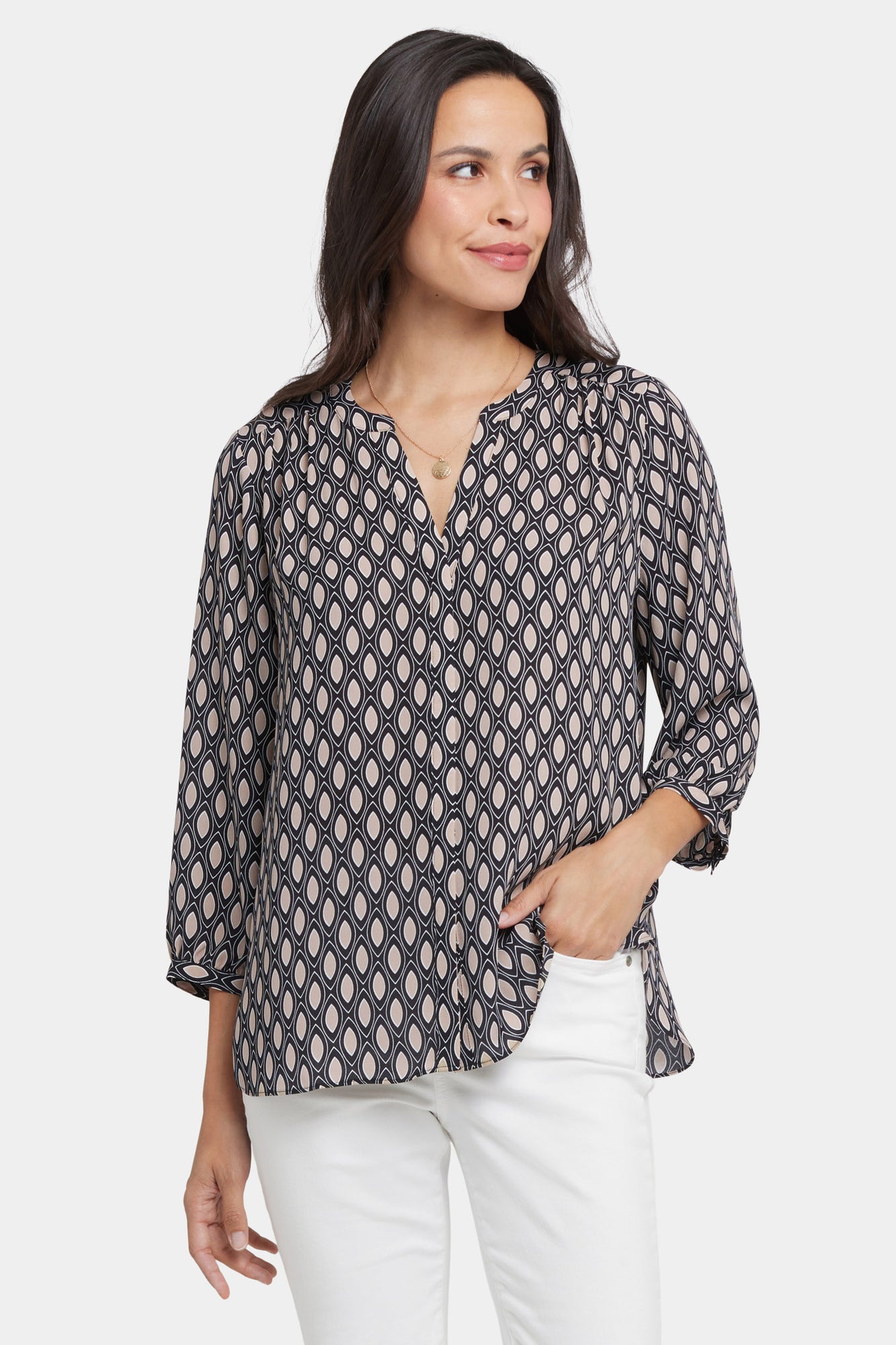 (取寄) エヌワイディージェイ レディース ブラウザ NYDJ women Pinutck Blouse Roca Pintuck Blouse - Roca Lissa Multi | NYDJ